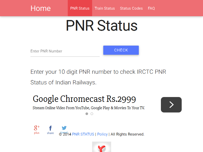 pnr status Check PNR Status IRCTC PNR Status