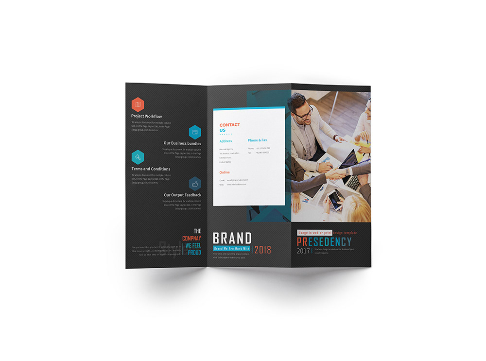 freebie free brochure corporate creative minimalist freebrochure cleandesign clearsurface colored