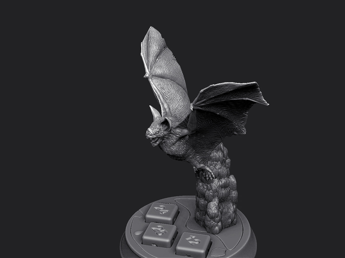 Digital Sculpting elf 3d print game character troll mage fantasy