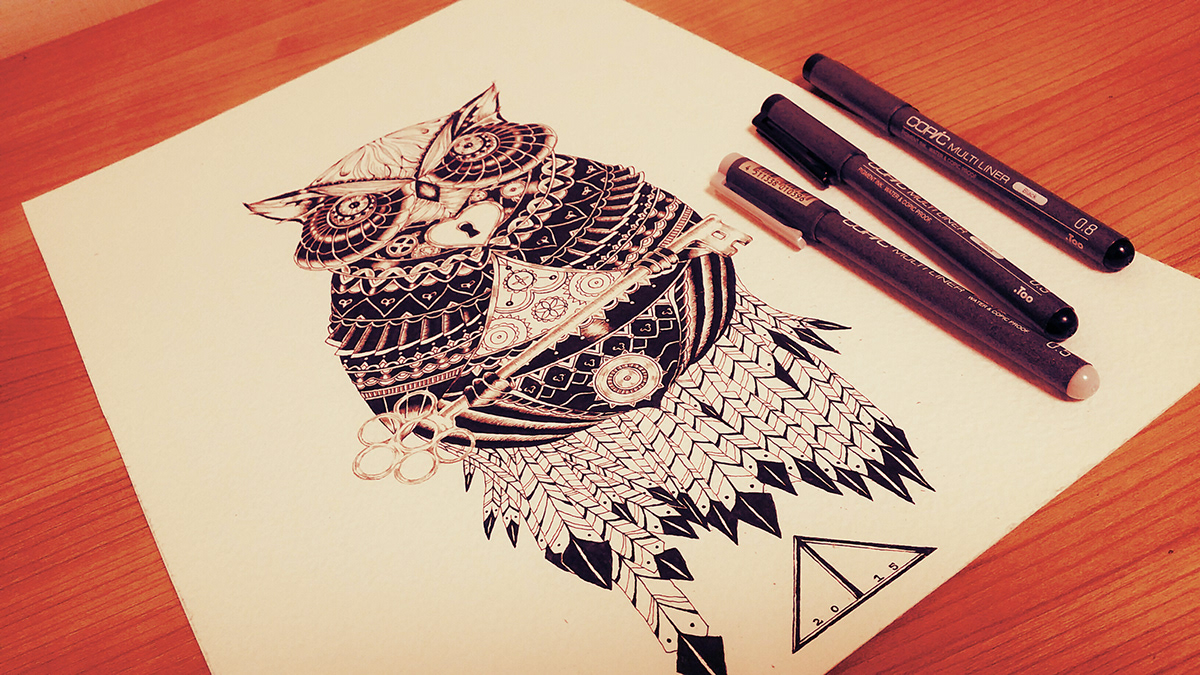 endangered species owl clockwork ink