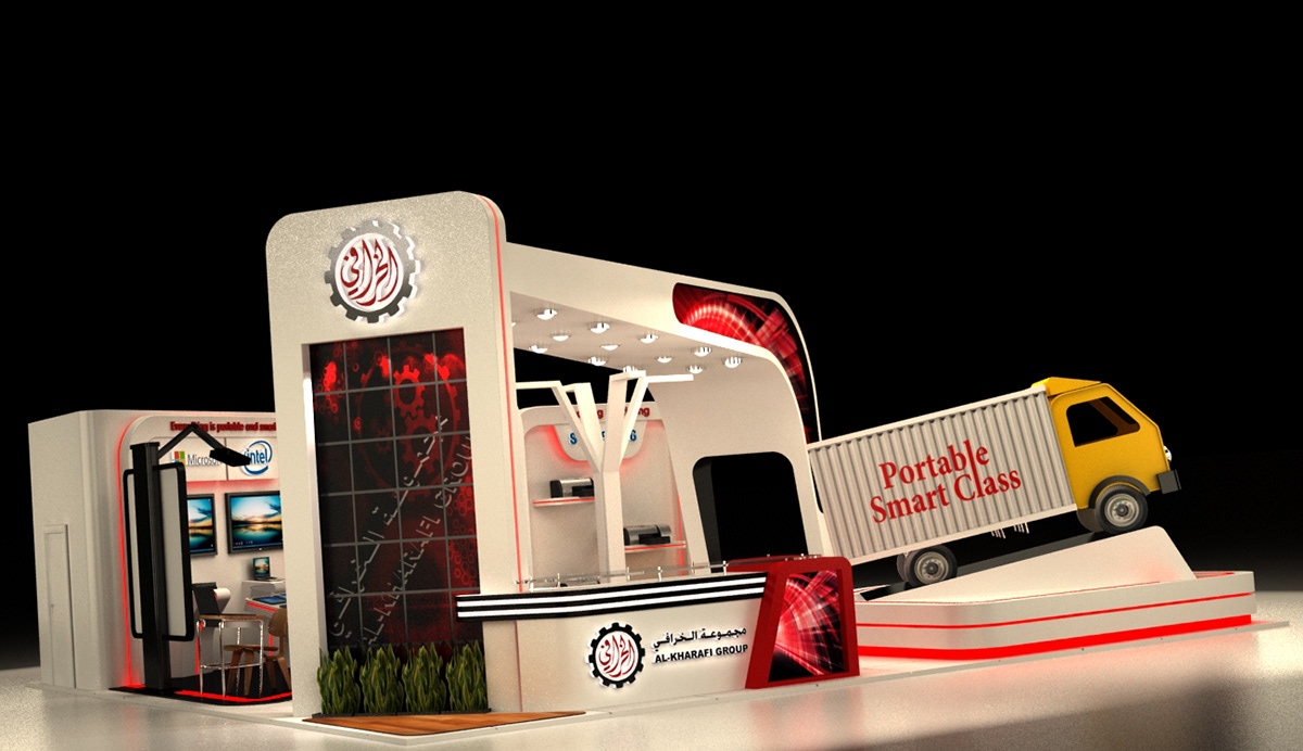Al kharafi Group - Cairo ICT BOOTH 2014 ict egypt world Interior activation new design 3D exterior exhibit MAX