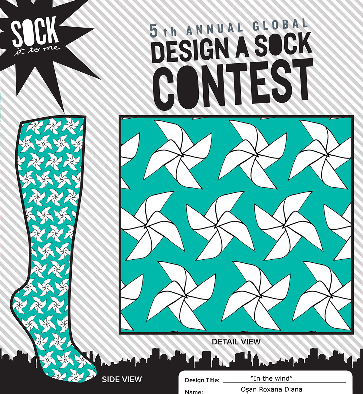 contest design a sock pattern textile