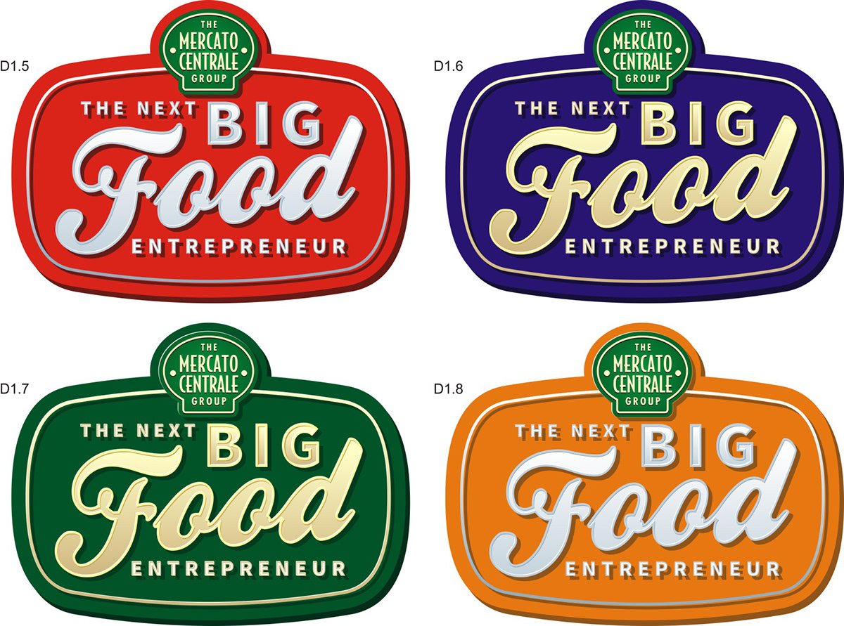 Retro Mercato centrale Food Entrepreneur Logo Design Identity System