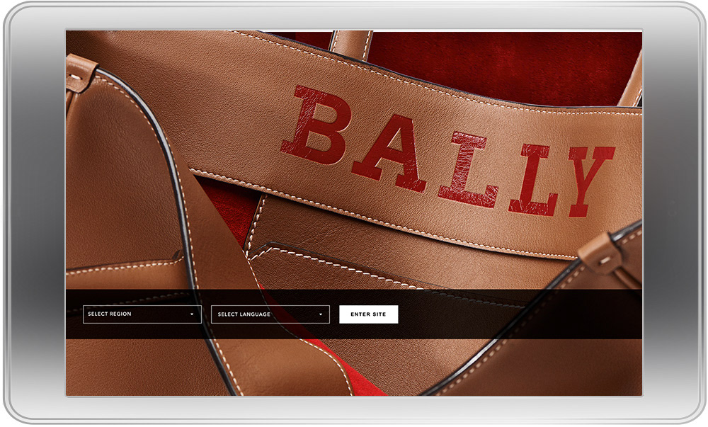 bally Splash page landing page Fashion  luxury Web Design 
