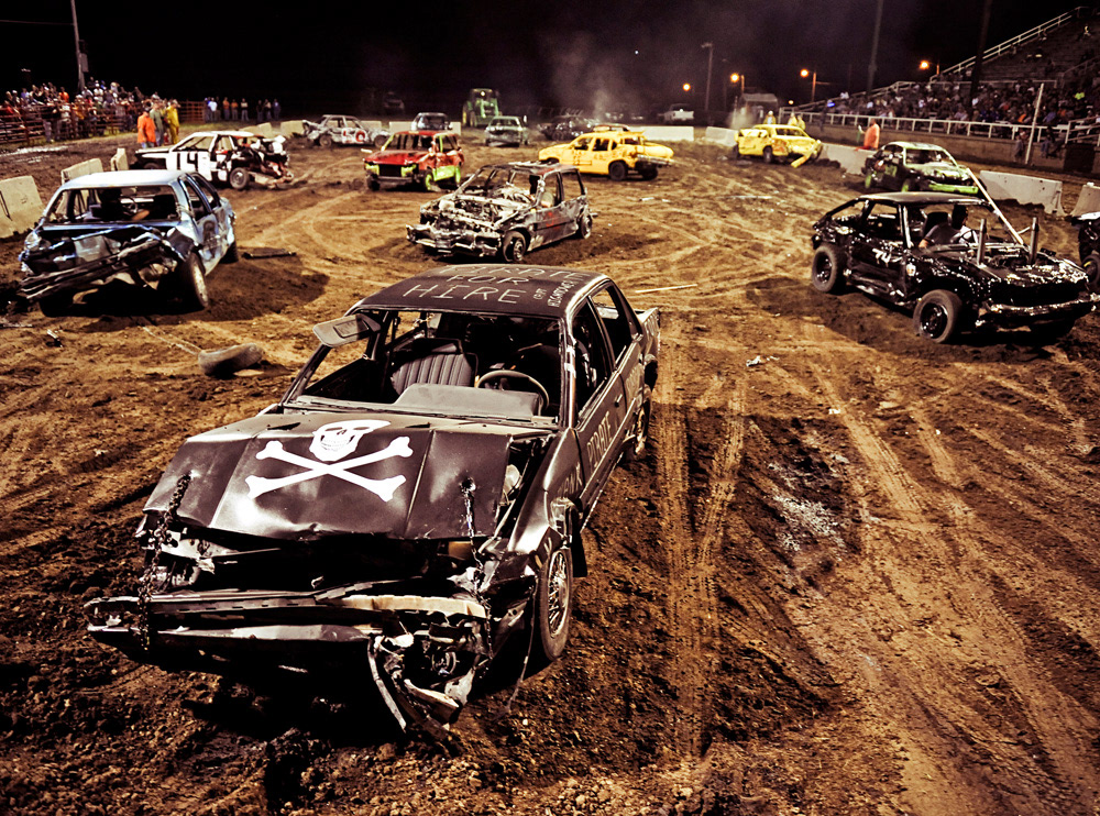 demolition derby Cars rednecks americana American Culture small town small town america crash devils