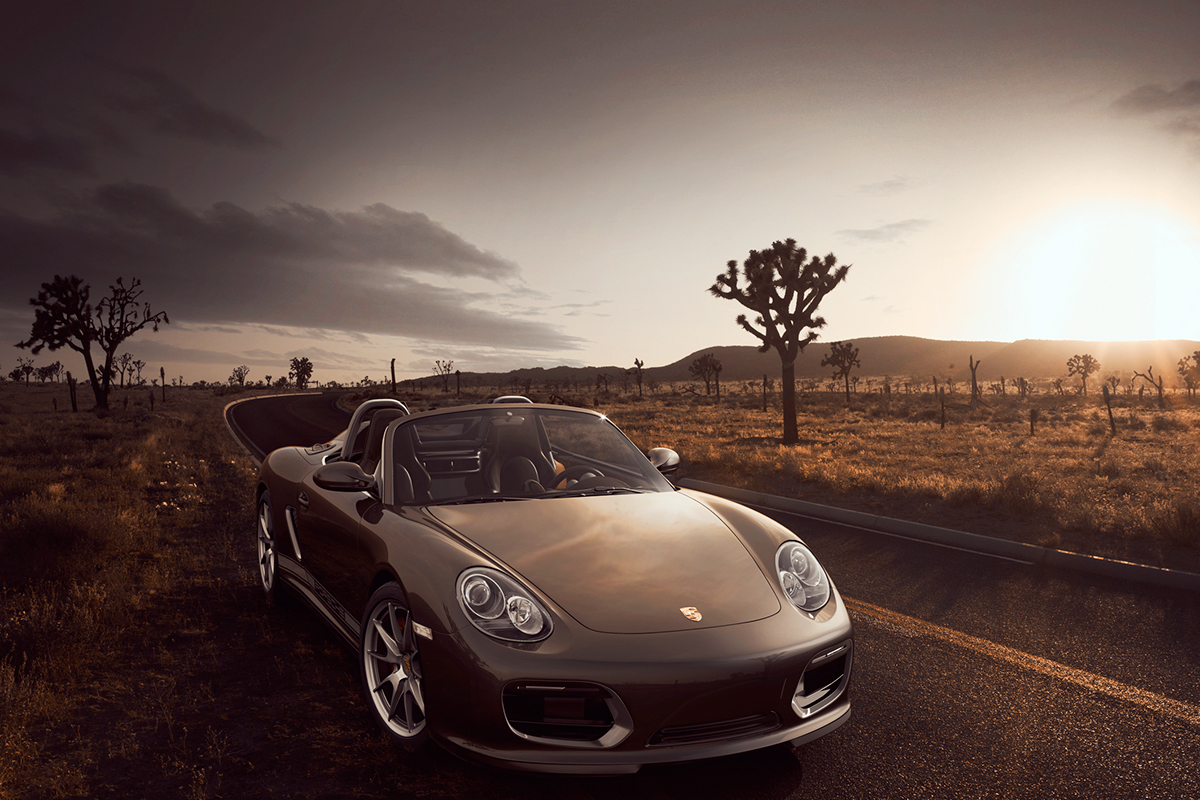 Porsche CGI Maya desert