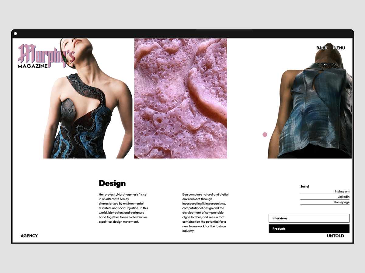 3D agency animation  design Fashion  head UI ux Web Design 