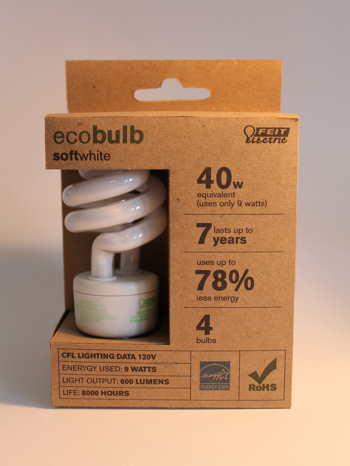 Ecobulb Lightbulb cfl Lightbulb Packaging