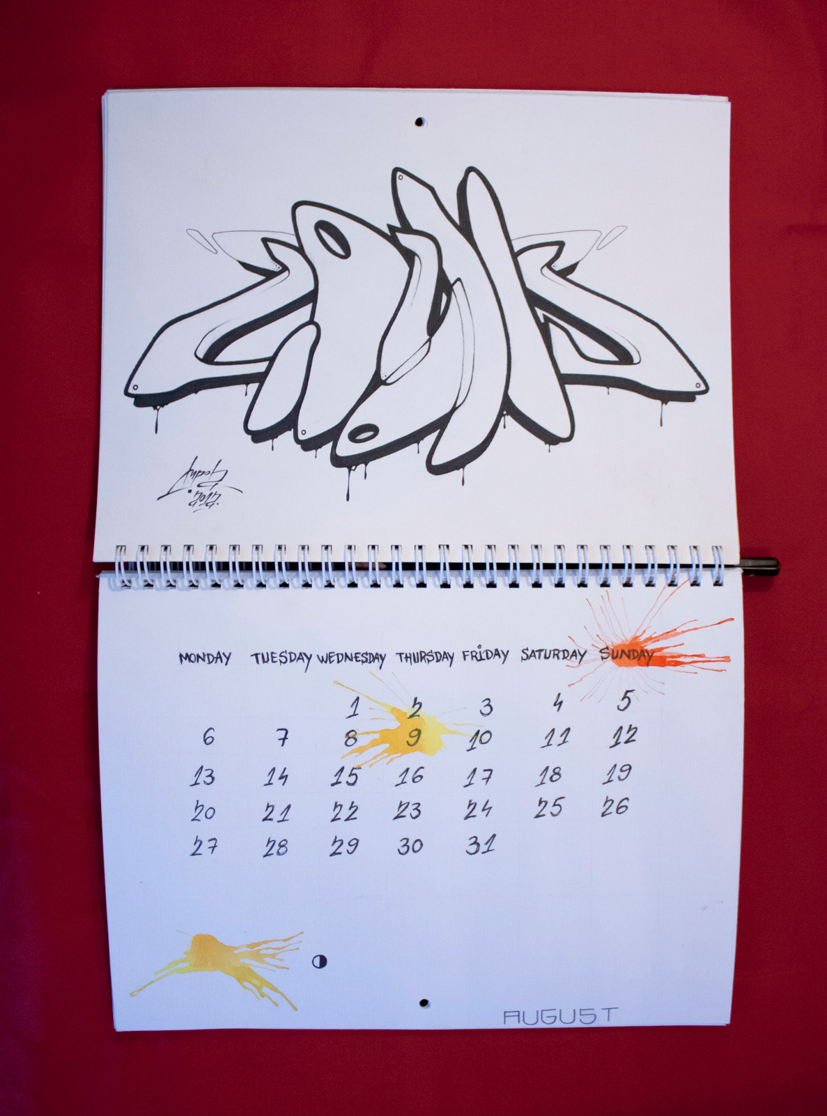 sketchbook mario Milojevic calendar
