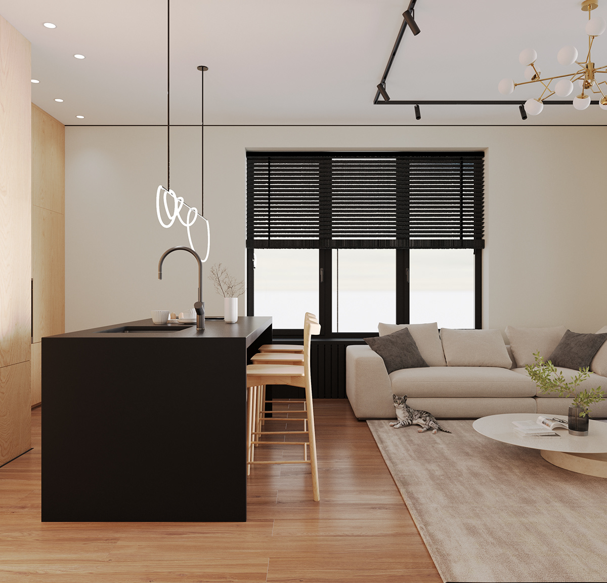 3ds max visualization interior design  corona интерьер дизайн интерьера Визуализация интерьера современный дизайн Дизайн квартиры современный интерьер