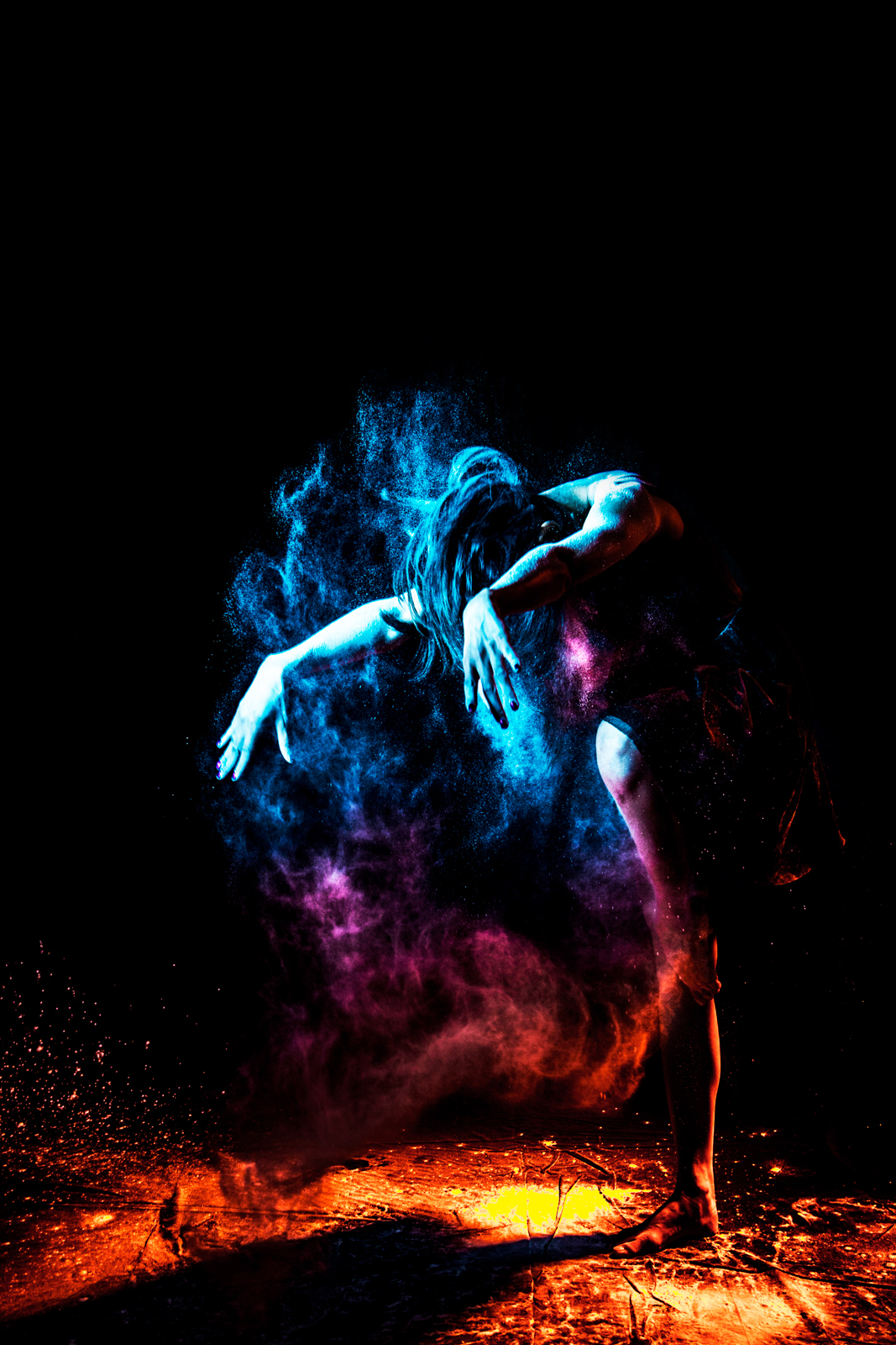 DANCE   powder contemporay modern studio dancer color