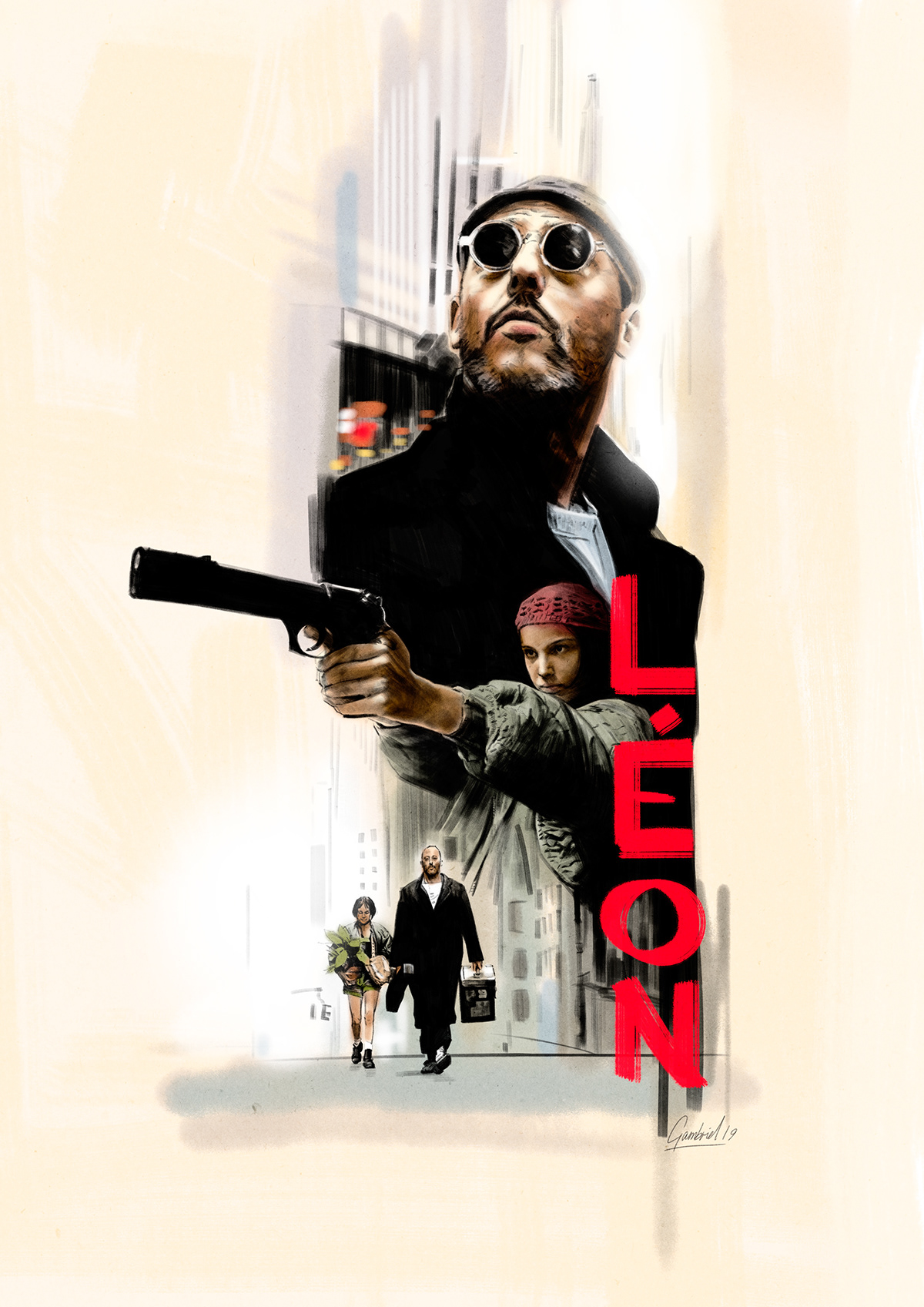 Leon movie poster, personal work.