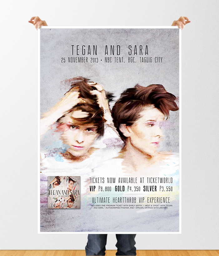 tegan and sara Manila poster Heartthrob Promotion