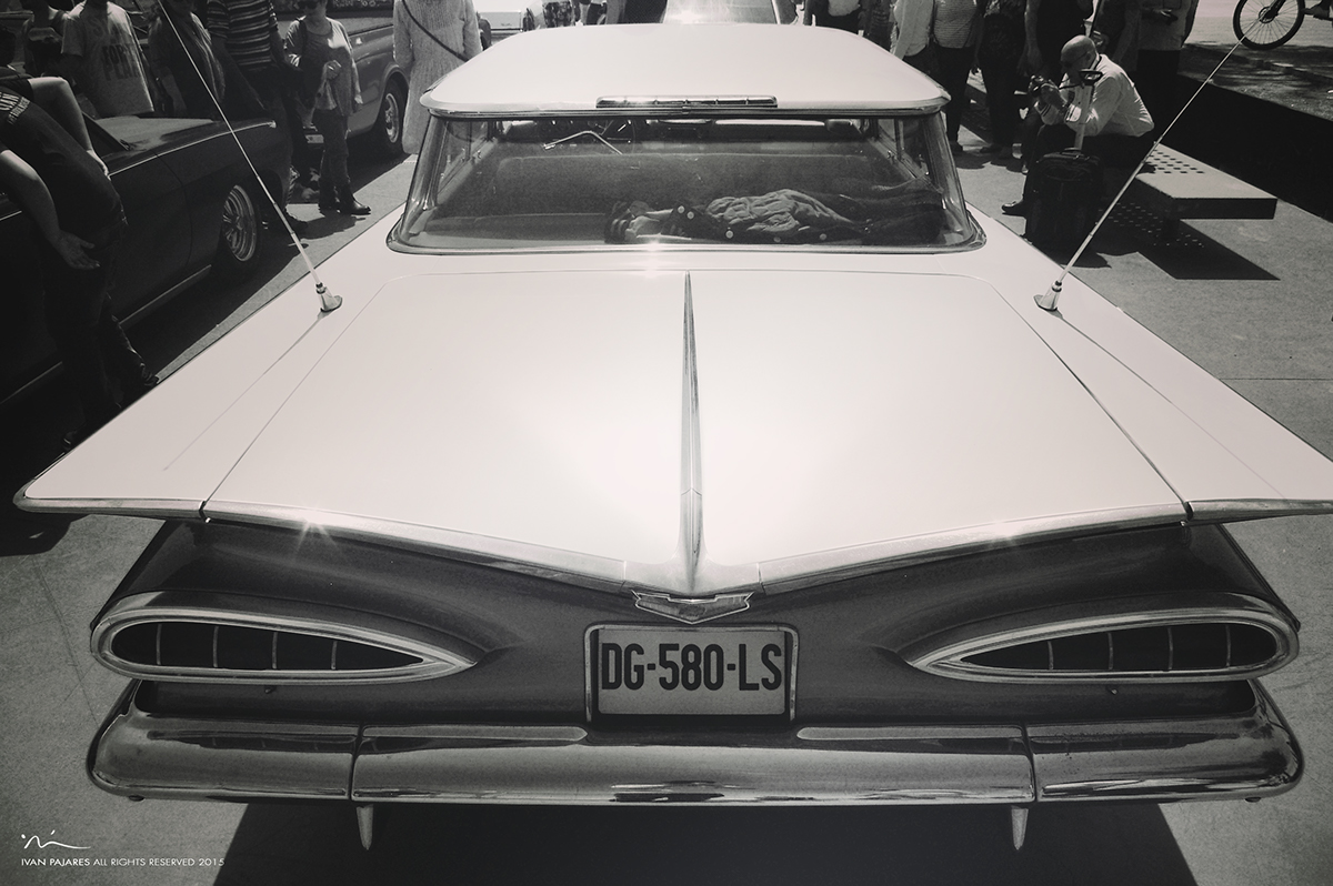 Cars transportation oldies vintage Mustang Boneville thunderbird black and white Exhibition 