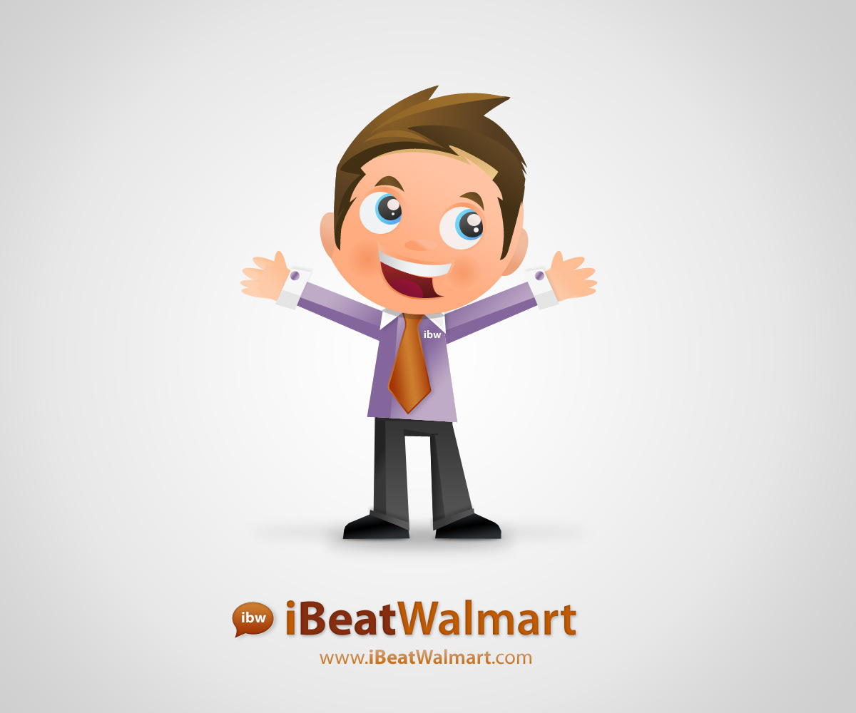 IBW  iBeatWalmart Mascot Character Jason Arend design vector logo sign magazine Splash page Coming Soon iBeatWalmart