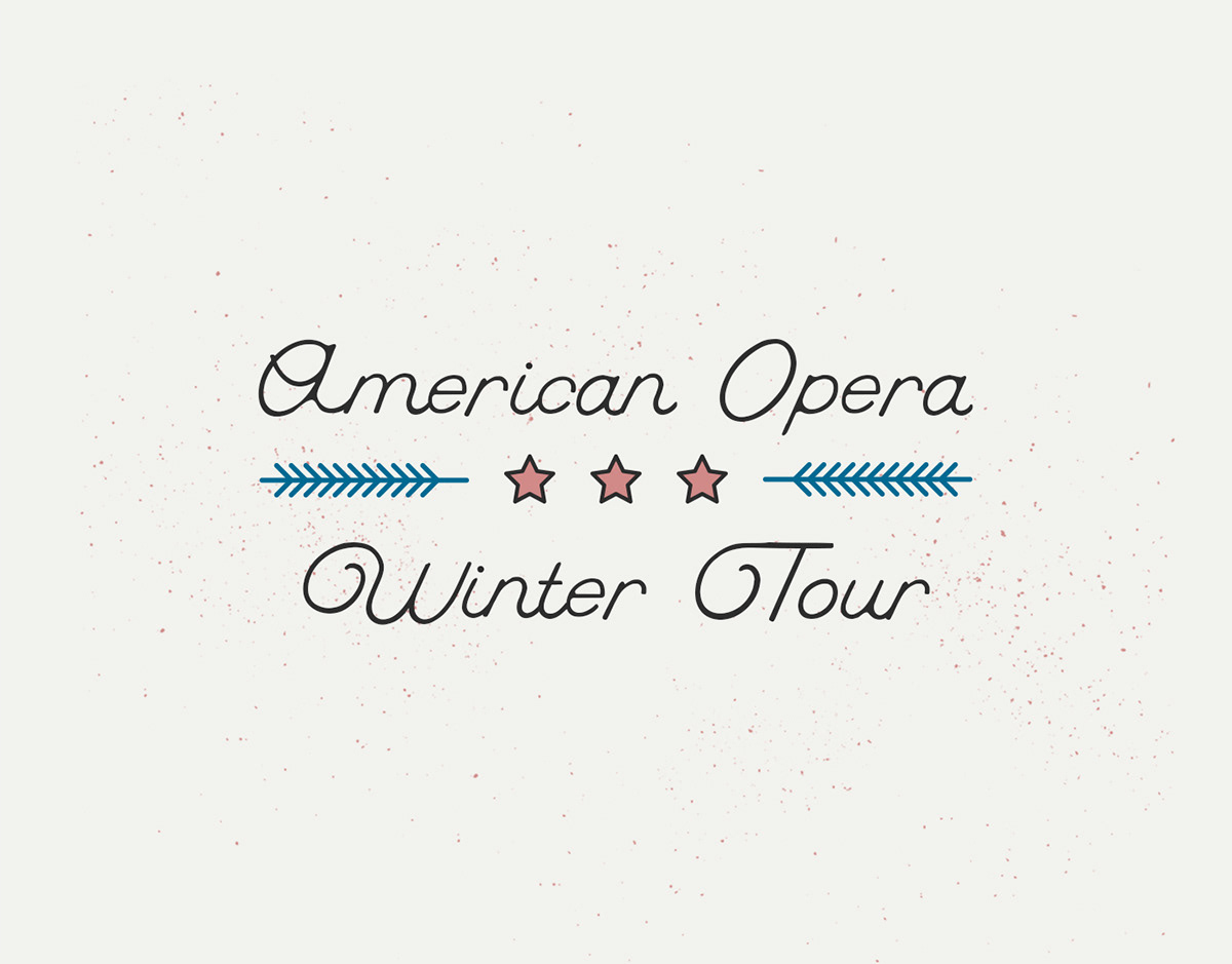 visual design poster American Opera branding  rock & roll icons ILLUSTRATION  winter instagram