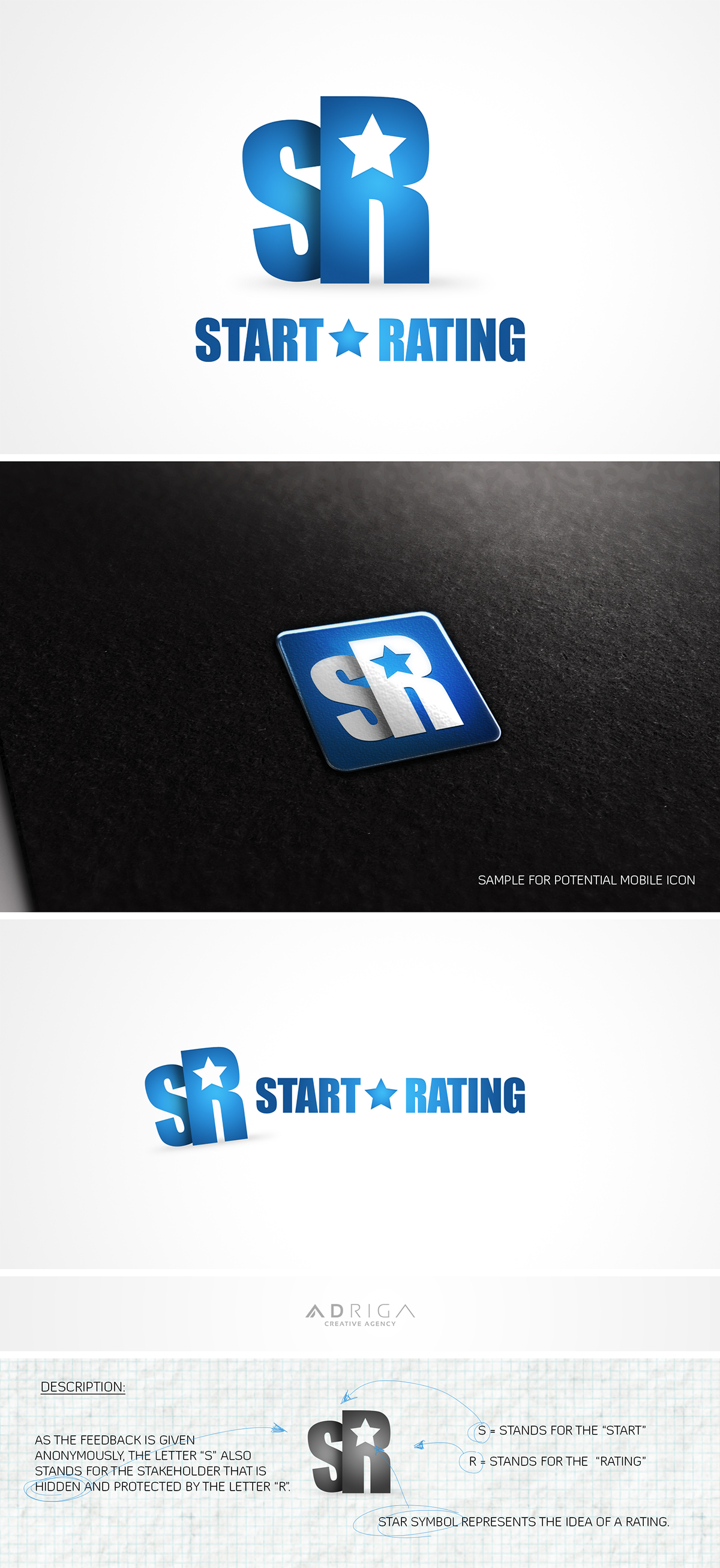 Logo Design stars star rating branding 