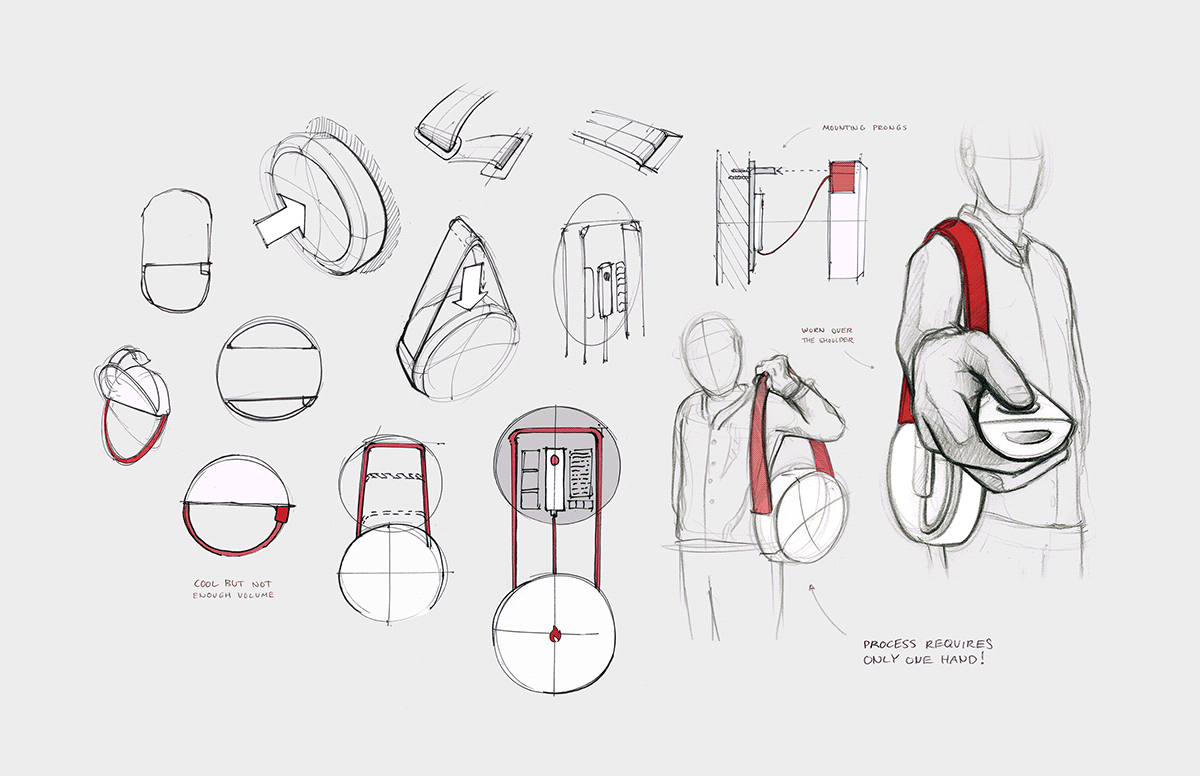fire extinguisher design sketch product safety industrial design 