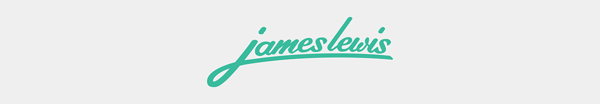 james lewis  Custom Lettering Logotype green personal branding Script student logo  name signature