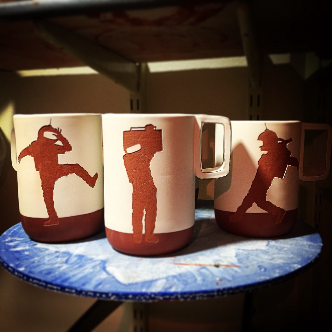 ceramics  coffee mug astronaut