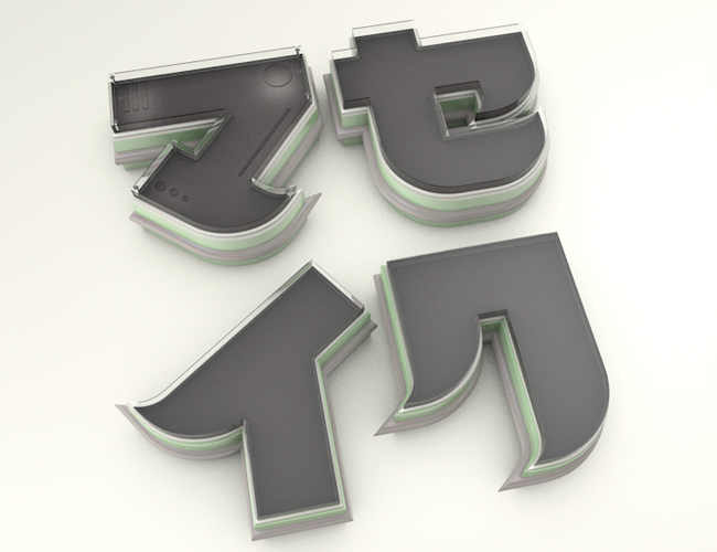 lima mazeik Masaki Gaja Katakana mzk 3D