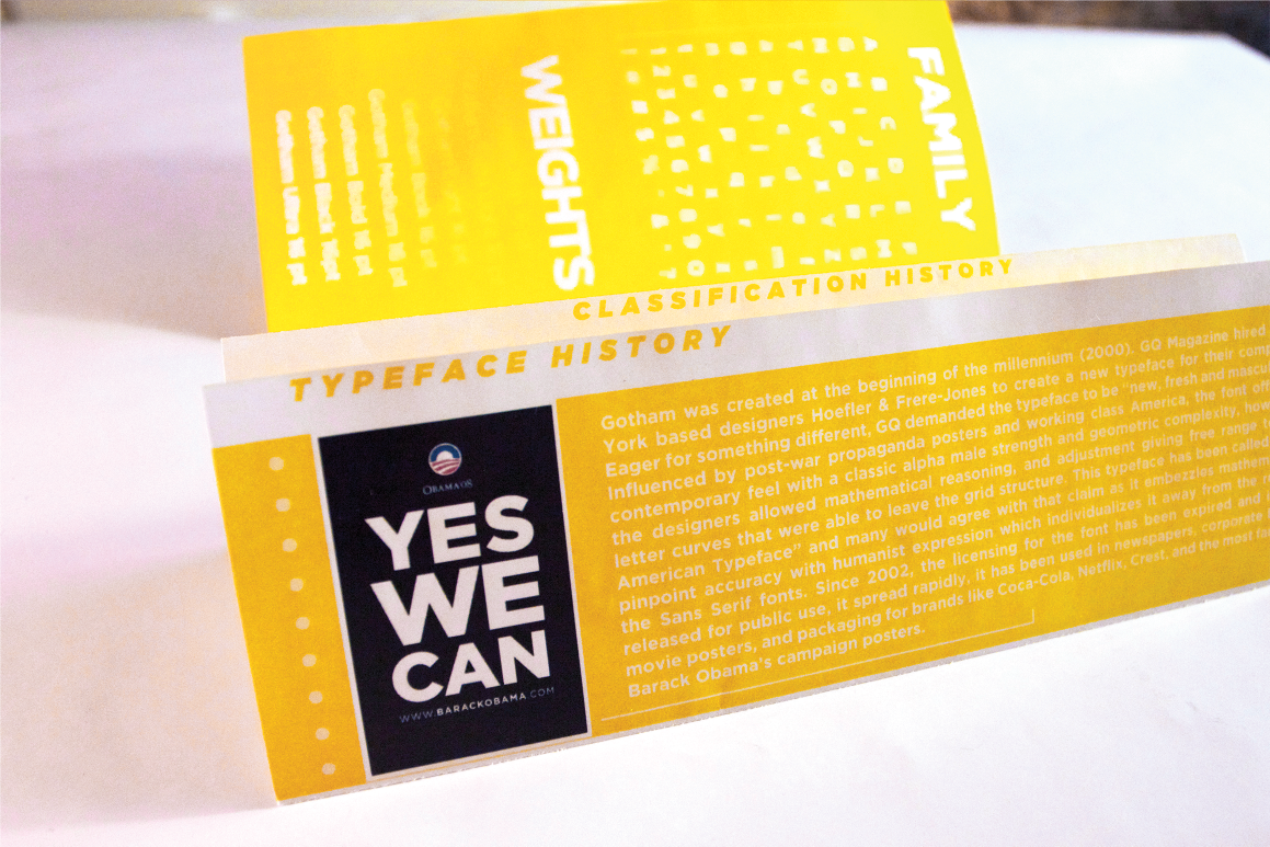 CMYK brochure print fold gotham future Sansation sansserif sans-serif grid