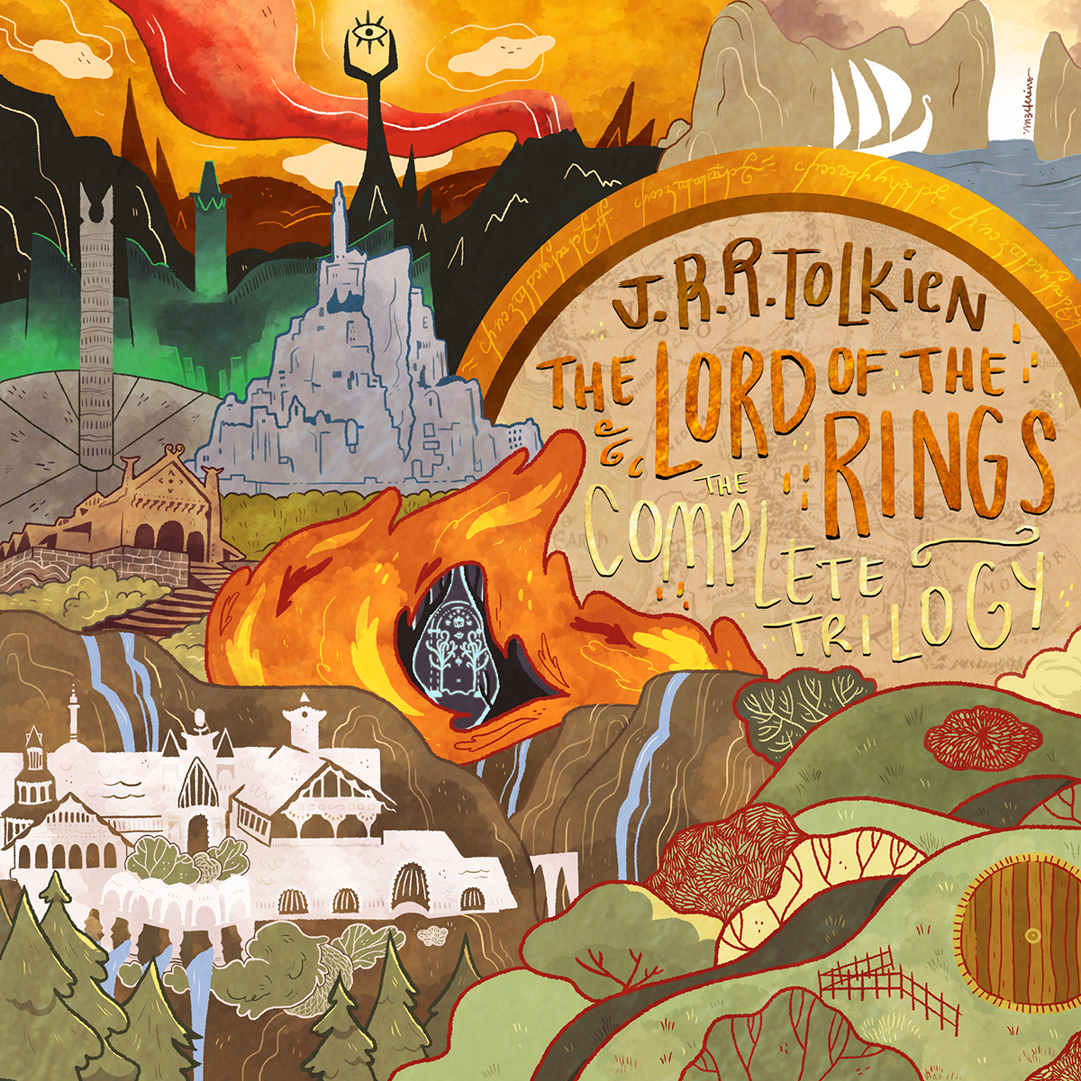 cover redesign book cover book illustration LOTR mock cover