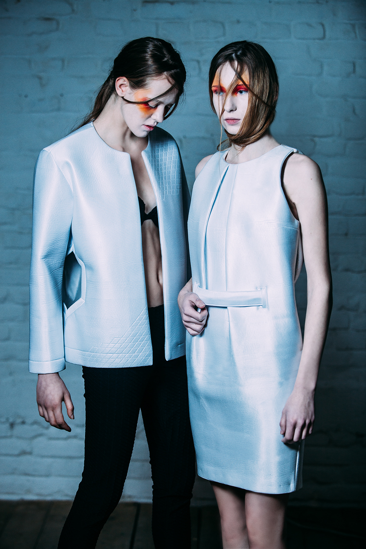 White makeup clothes campaign redmakeup red concept conceptual brand fashionphotography