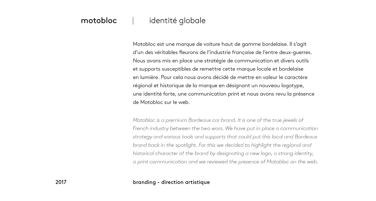Adobe Portfolio electric moto logo identity Bloc car Web design graphic app