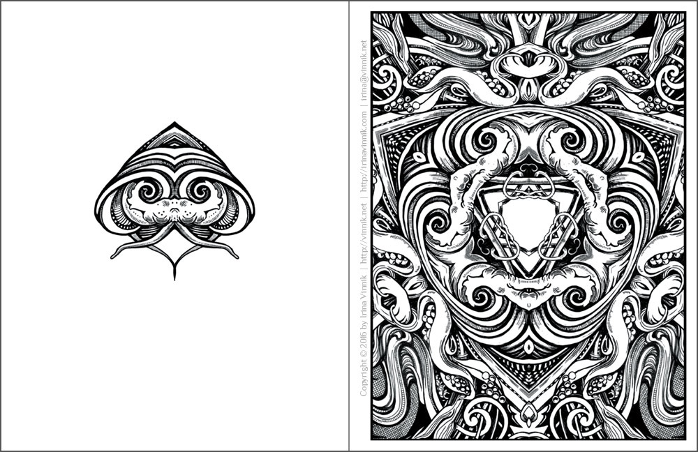 coloring book ornament decor black and white Mandala swirl Caleidoscope