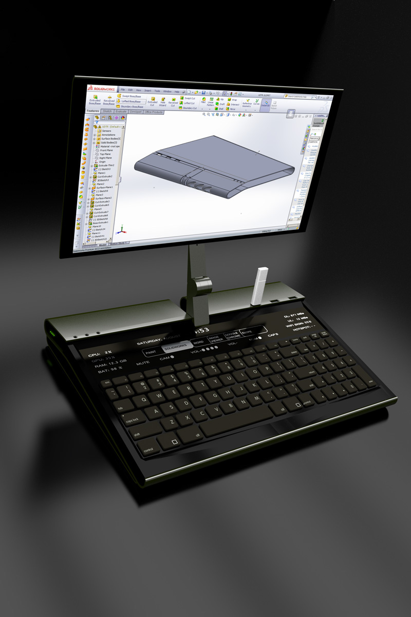 U.DTR desktop replacement  Laptop Computer innovative laptop  sitting position  ergonomic