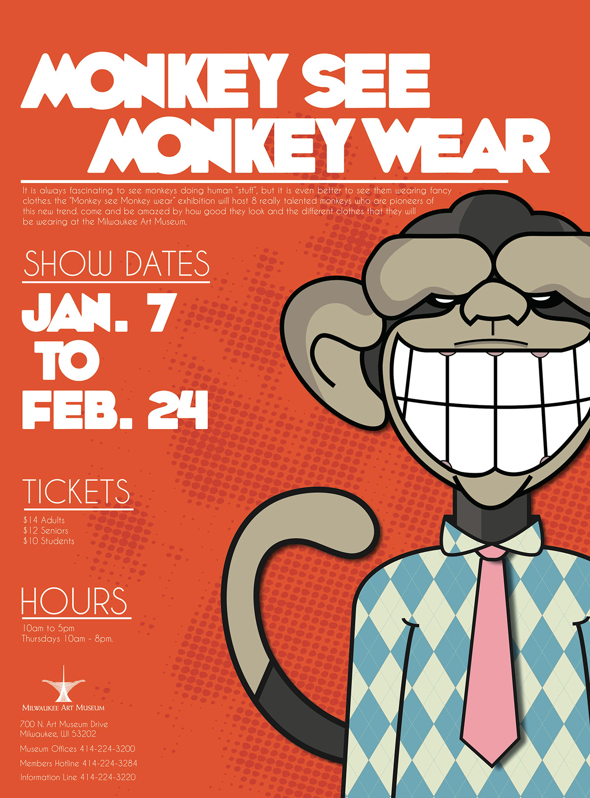 poster cartoon monkey