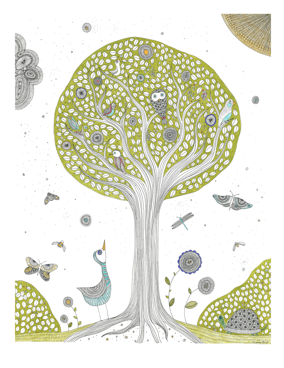 Tree  Nature animals pattern