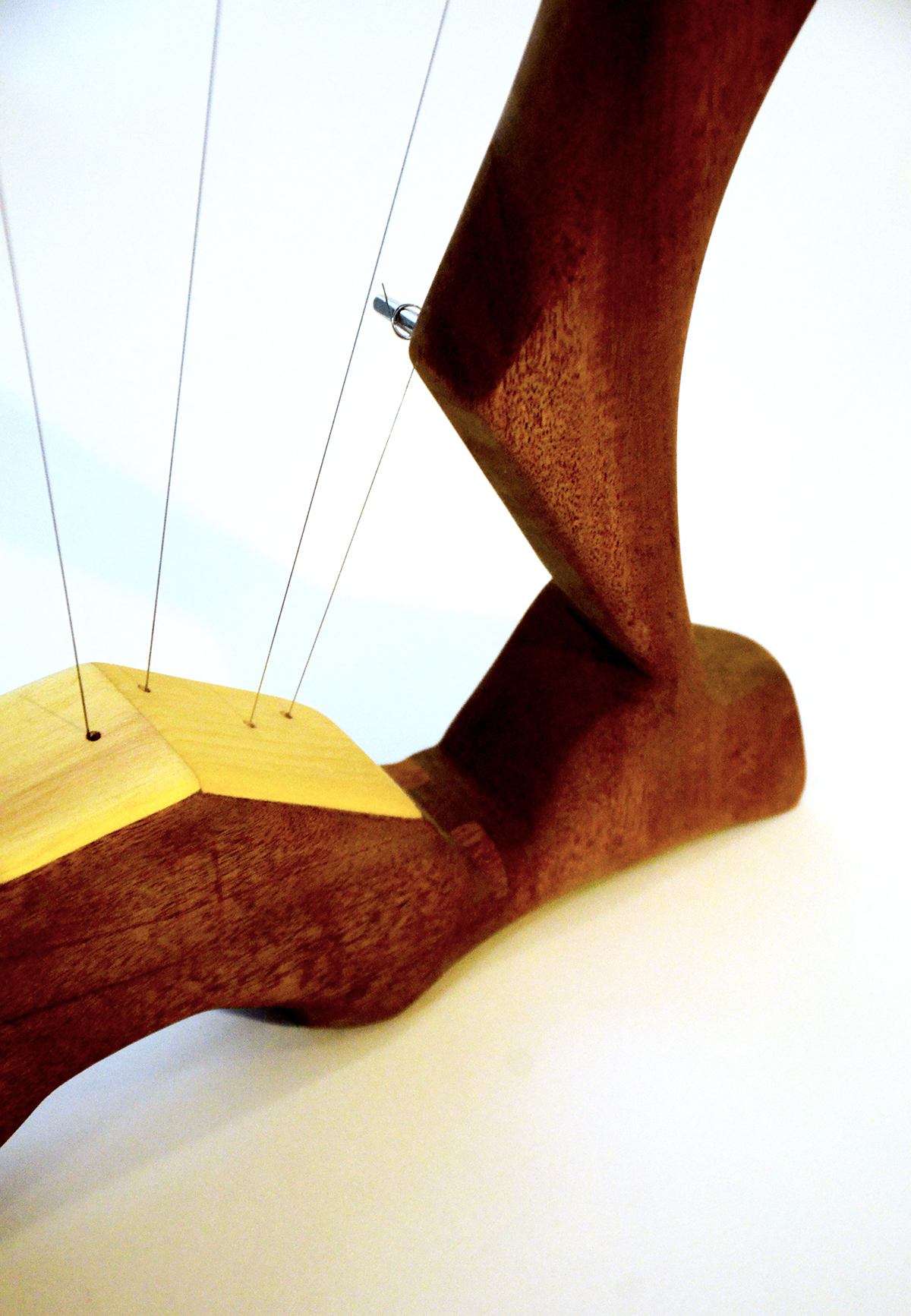 harp instrument woodworking wood Joinery musicinstrument spacial