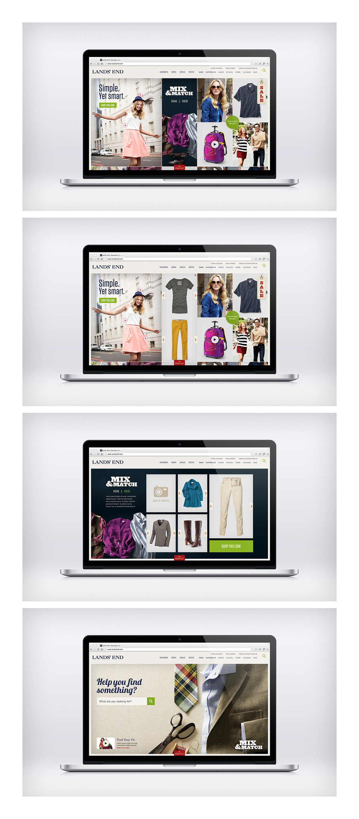 Land's end Land's End Ecommerce Retail Clothing shop clothes Website Responsive
