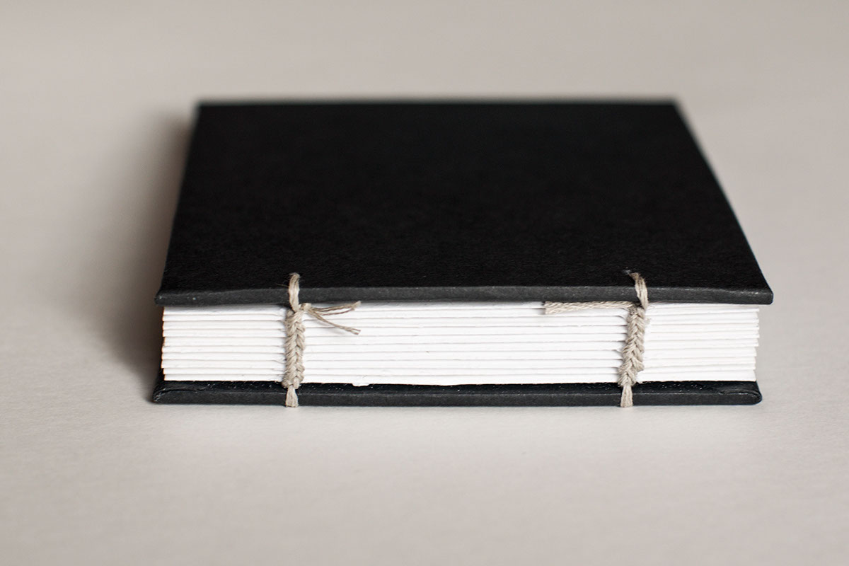 black and white Book Arts book binding
