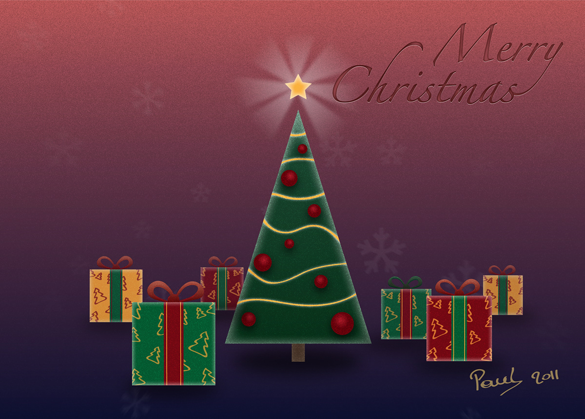 Christmas christmas card Illustrator