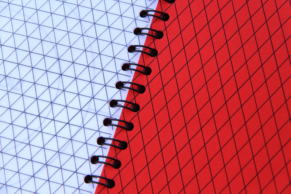 notepad notebook grid red triangle ornament Moleskin Diary calendar deadline