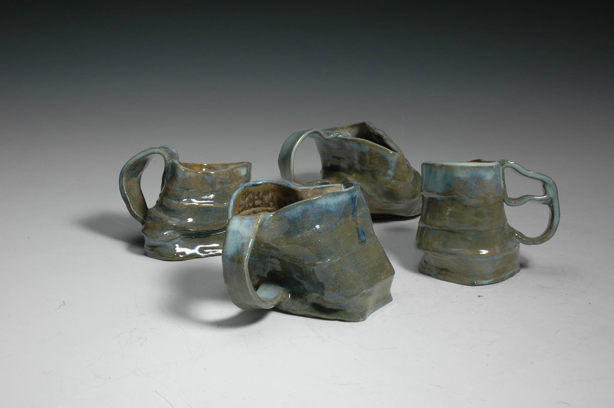 ceramics  Pottery jacquelyn mawra mawra jackie mawra portfolio art melting Mugs stoneware coiling