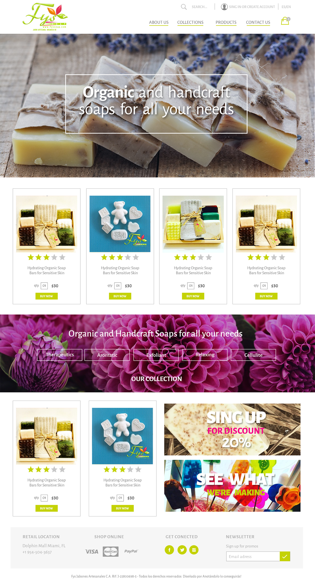 Web design branding  soap minimalistic Ecommerce