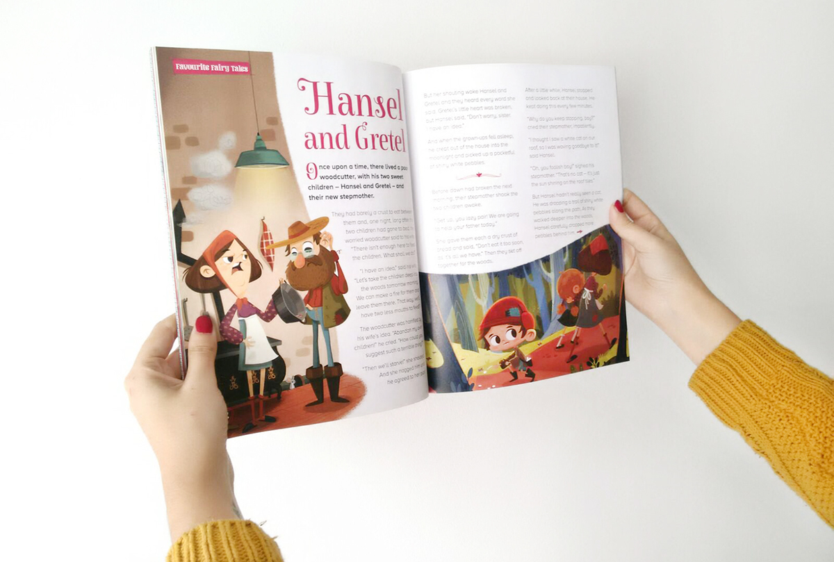 Adobe Portfolio storytime magazine TALES classic tales hansel and gretel Grimm tales Betowers children magazine Picture book Album Ilustrado cuento
