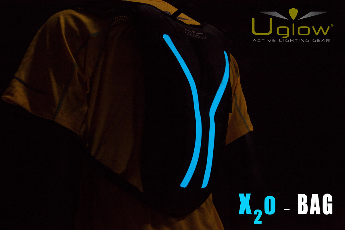 X2O active lighting back pack glow