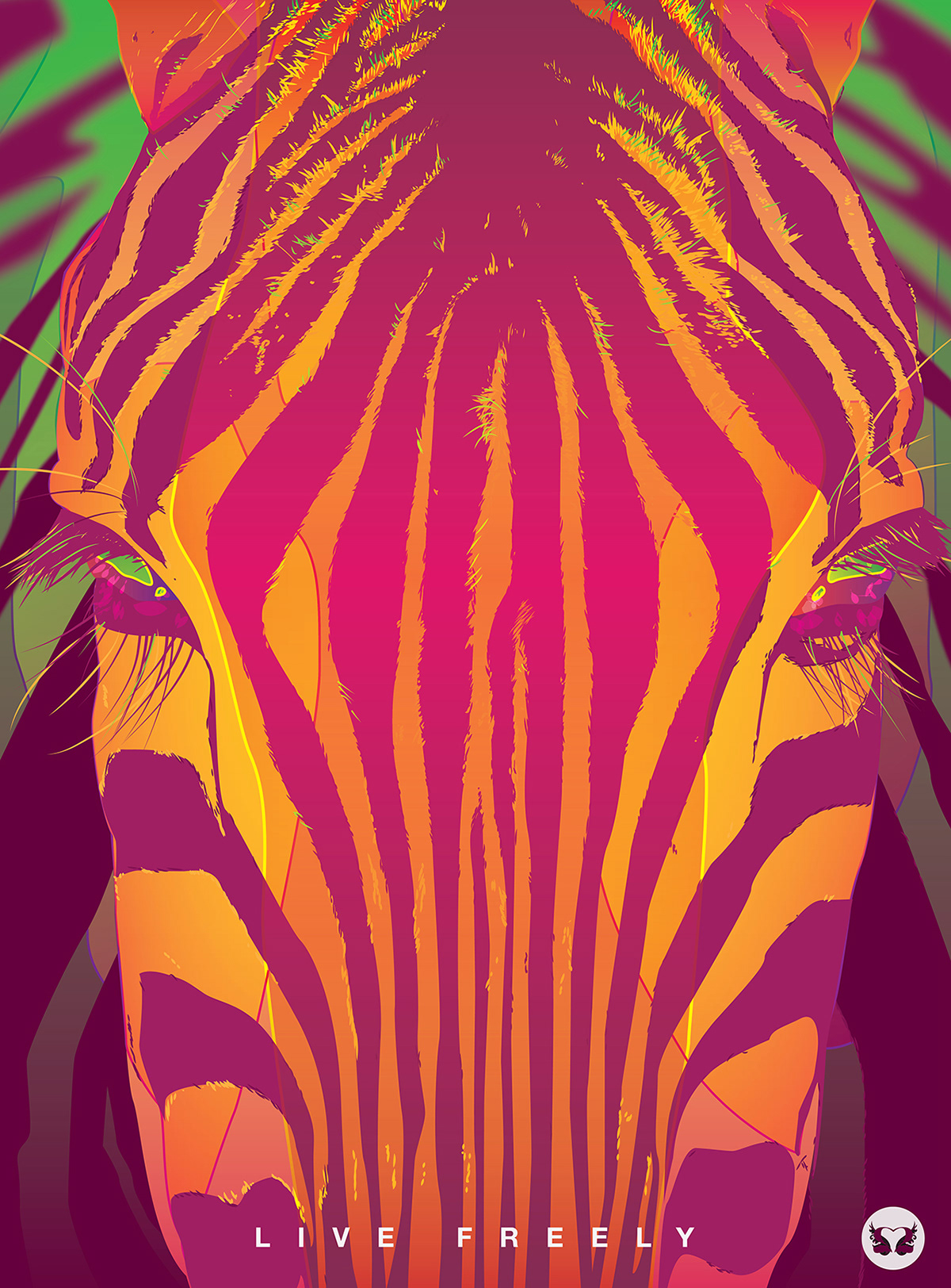 poster design tiger motivational series colorful