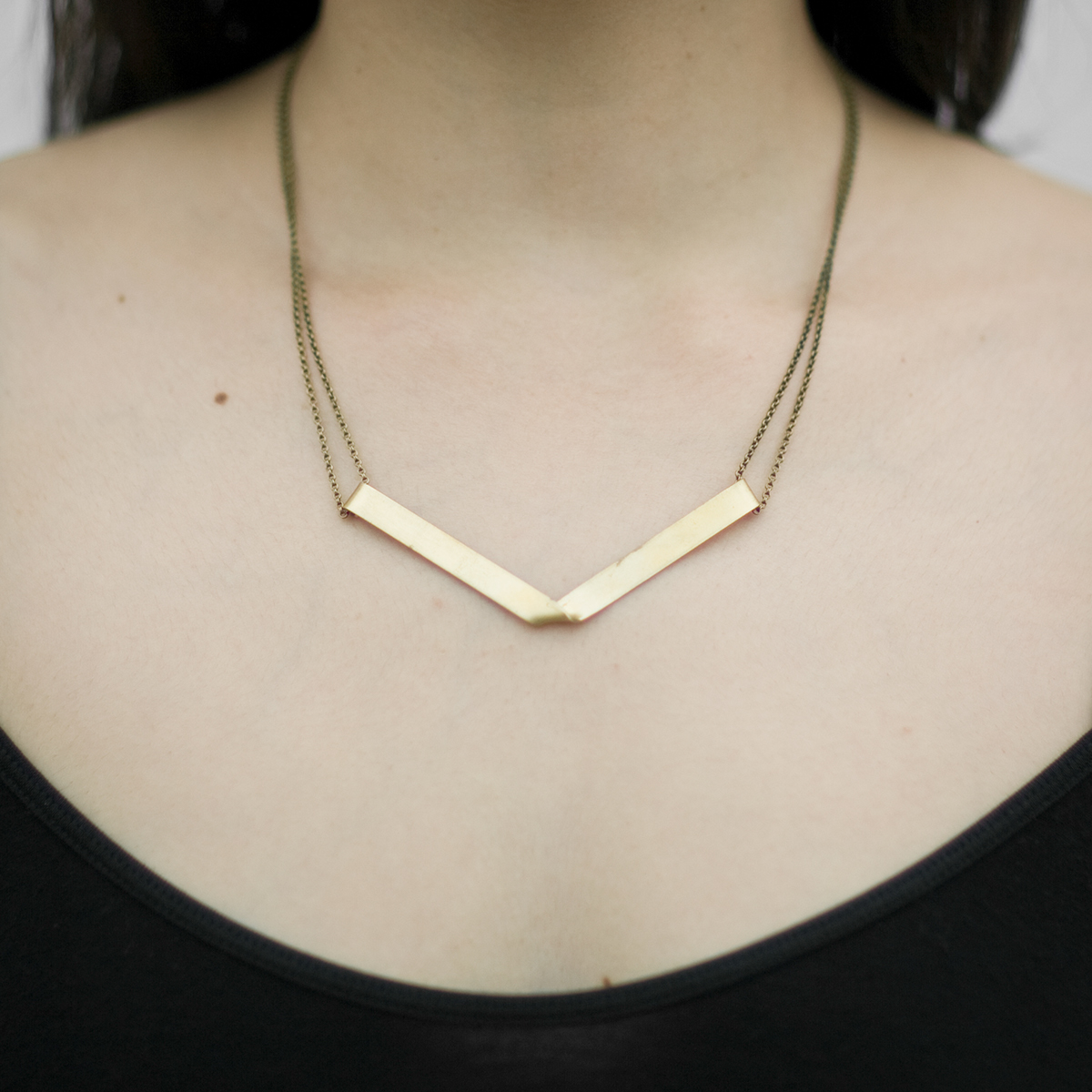 Hellbent geometric jewelry brass movement minimal art deco simple handmade san francisco Hell-Bent hell bent