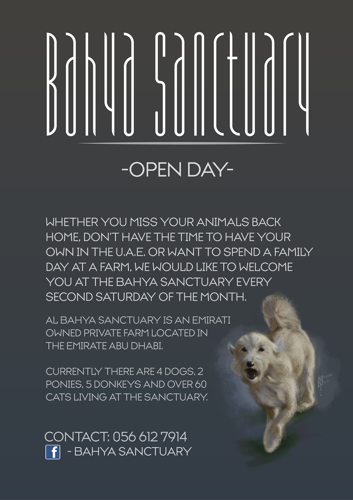animal sanctuary poster art dog