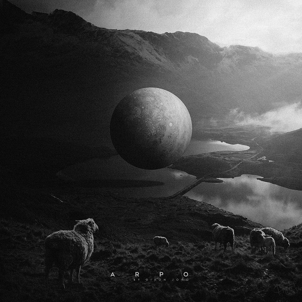 Space  modern oddity artwork album cover stars science fiction Sci Fi alien planet
