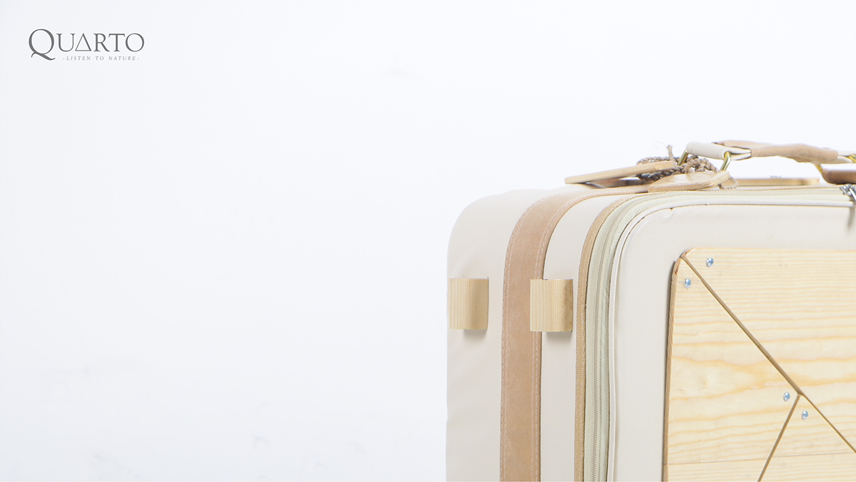luggage styling  wood leather fabric productdesign product woodcut Travel simple vintage Nature