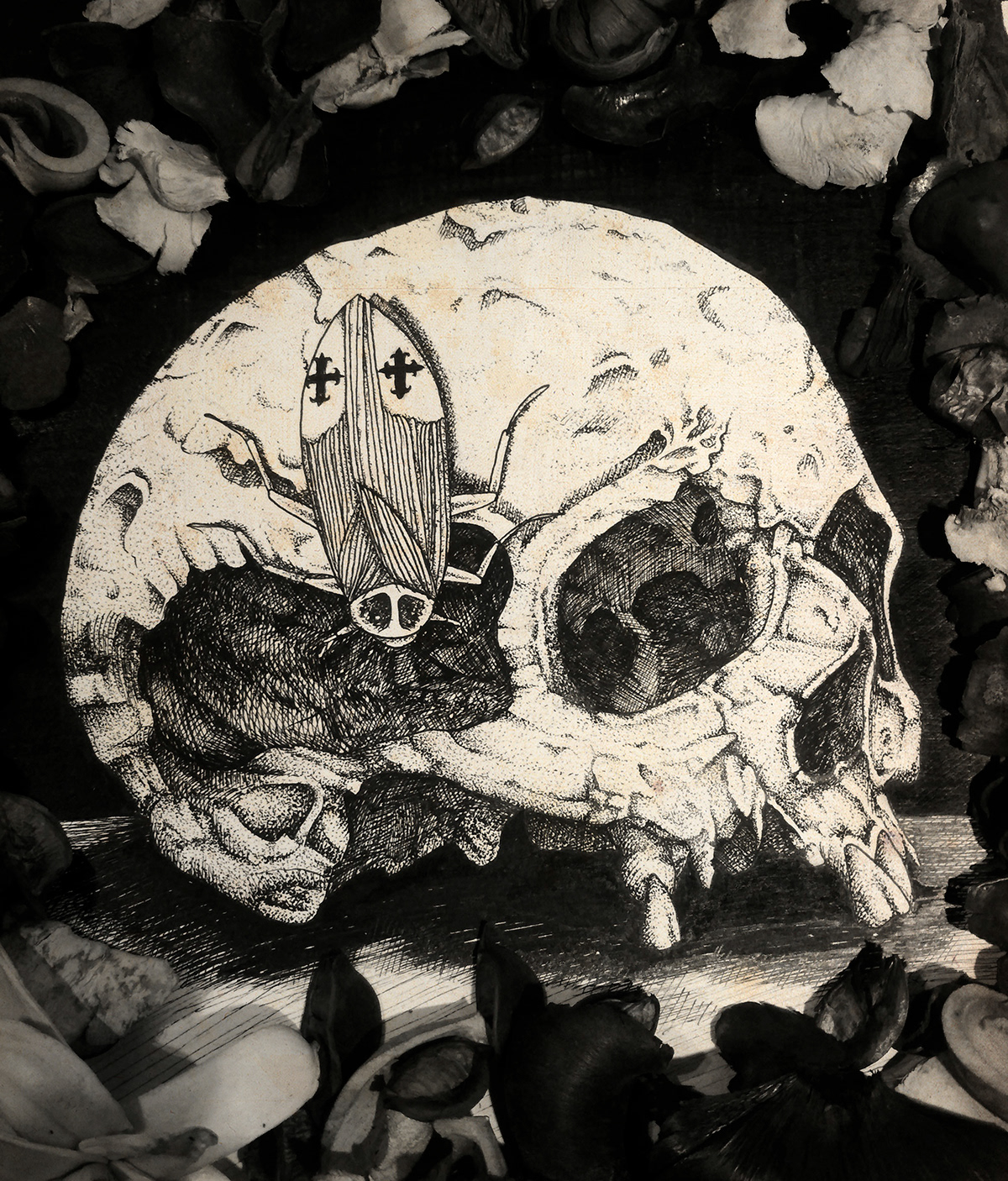 dark art death skull tattoo macabre horror Satan gothic Blackmetal Deathmetal