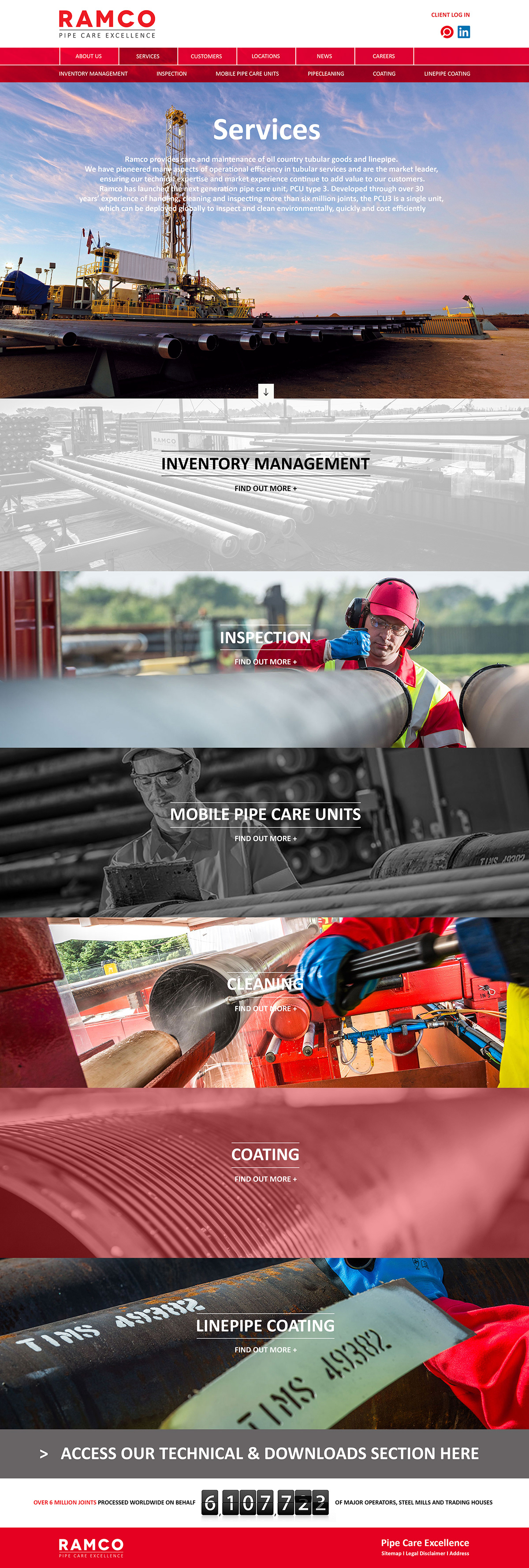 Aberdeen energy offshore OIL AND GAS PIPE CARE Ramco Website Design