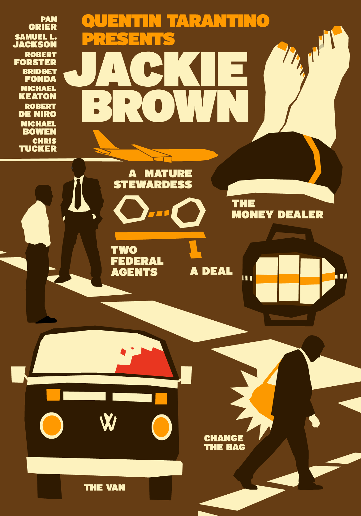 Quentin Tarantino reservoir dogs kill bill 1 ilustration poster